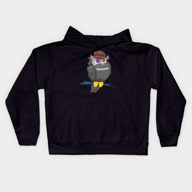 The little black owll in oppenheimer movie for Men or Women Kids Boys Girls love owl- oppenheimerbird Kids Hoodie by littlepiya